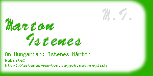 marton istenes business card